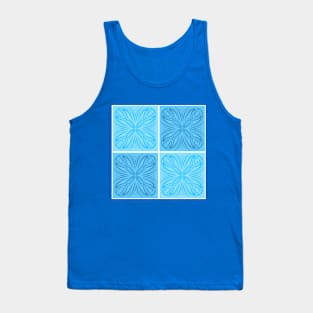 Tile pattern blue Tank Top